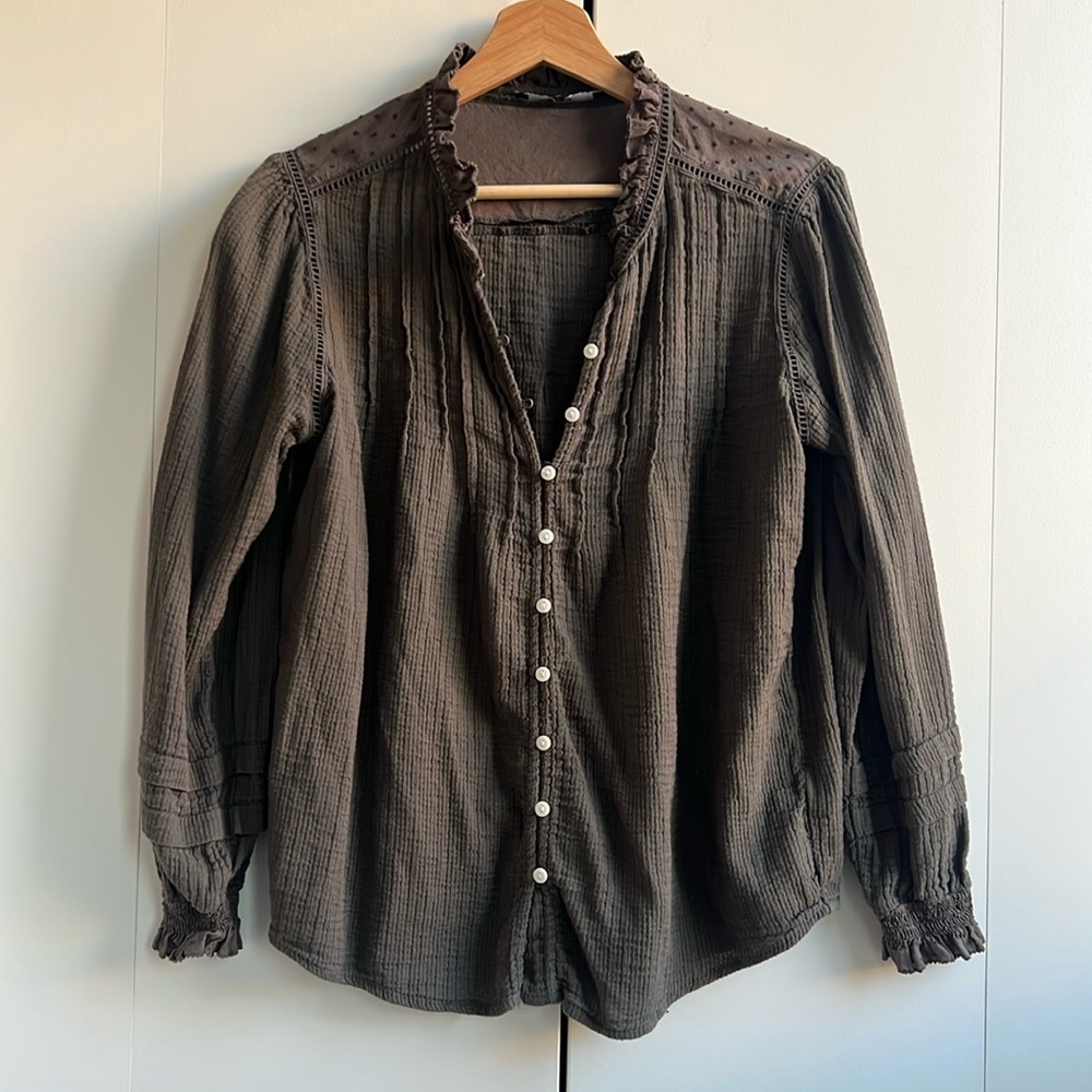 Quince organic cotton peasant blouse